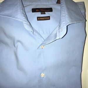 Ben Sherman Men’s L/S Stretch dress shirt sized Large 97% Cotton 3% Spandex